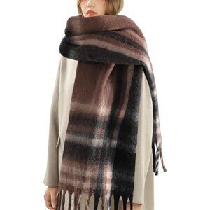 Women's Fall Winter Scarf Scarves for Women Gifts Plaid Blanket Scarf Soft Chunk